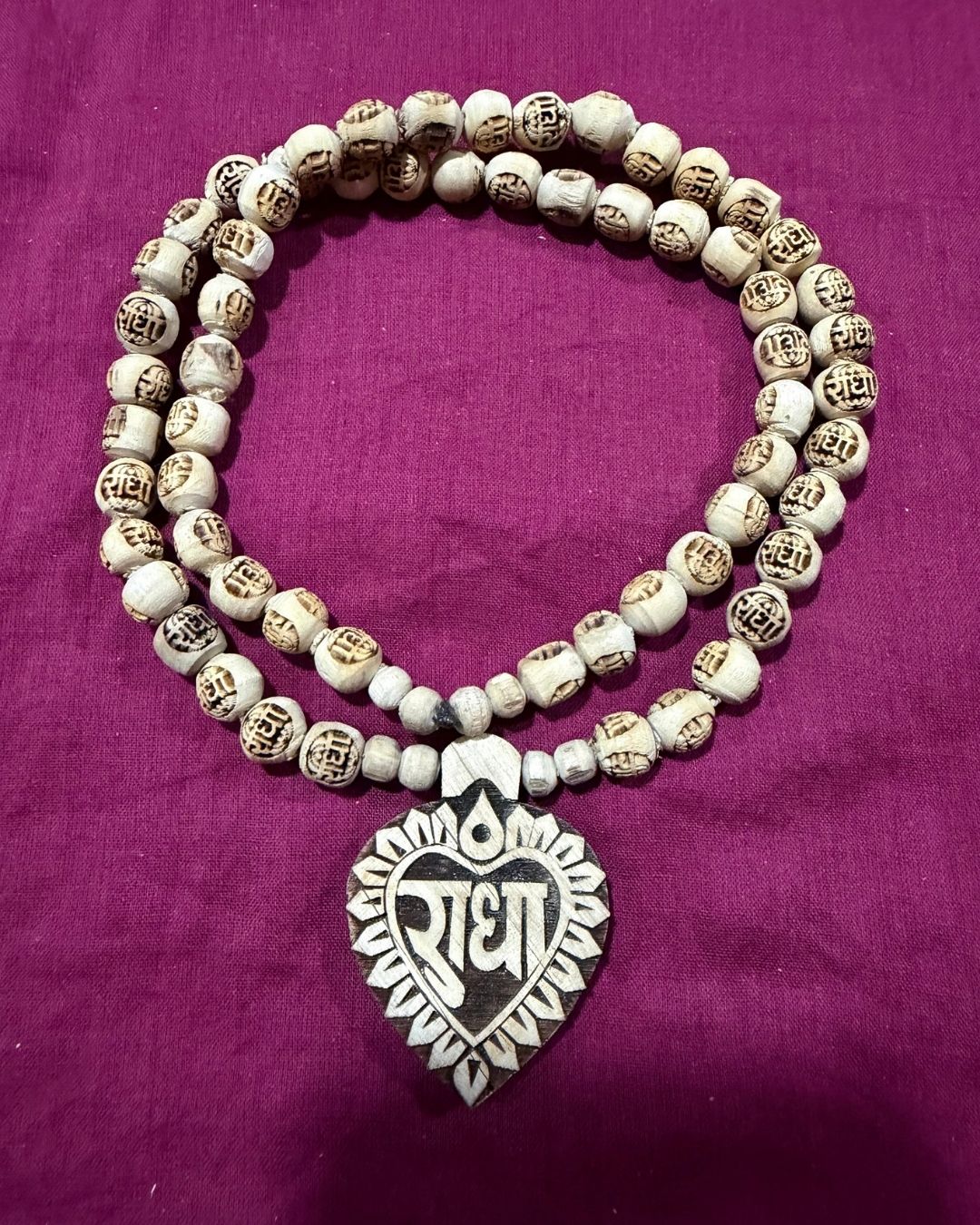 Tulsi Locket Mala with traditional Tulsi beads and decorative locket designed for devotional and everyday wear