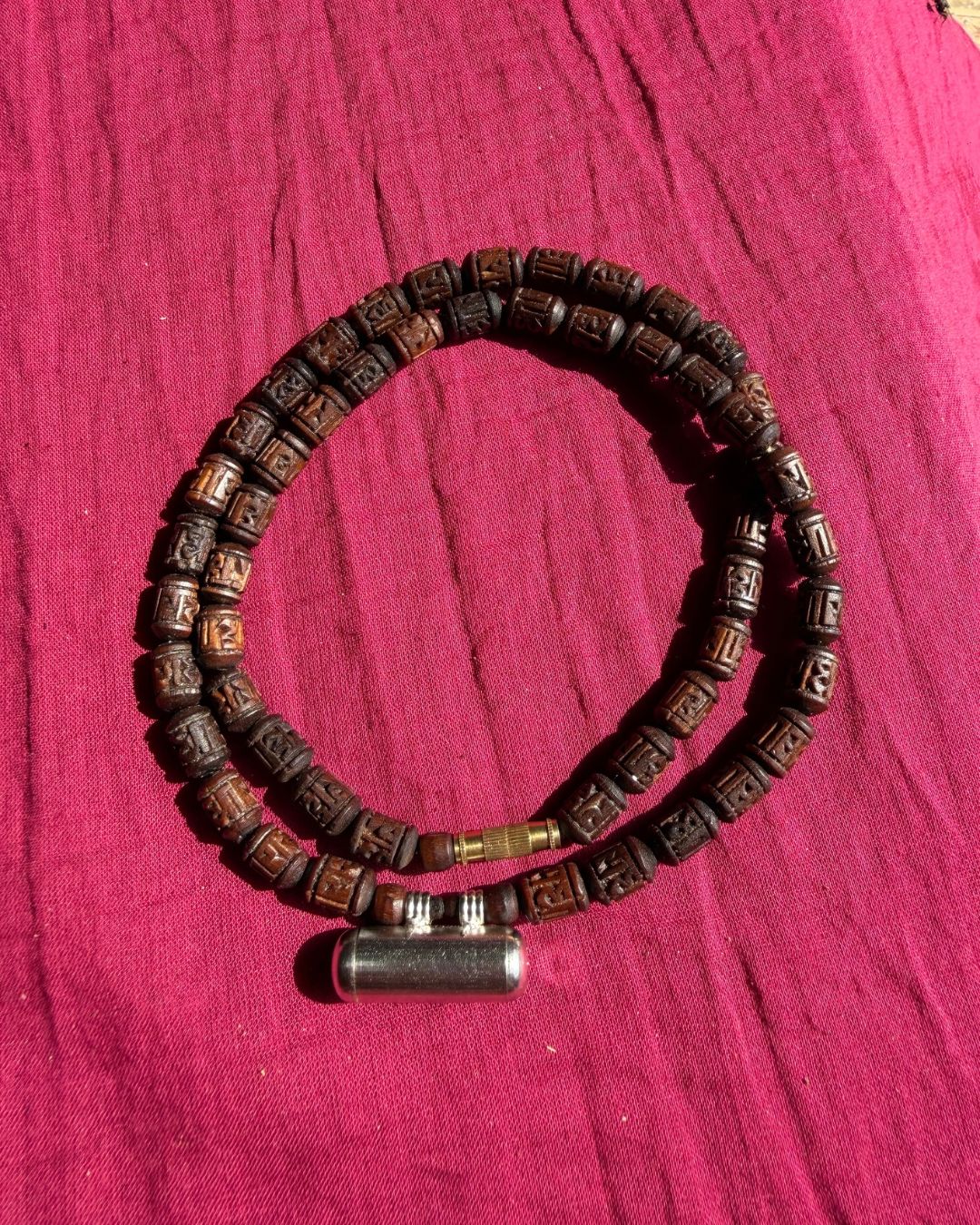 Bhaktmal Silver Kavach Kanthi Mala by Shyama Tulsi Mala (STM), traditional Tulsi Kanthi Mala with silver kavach design