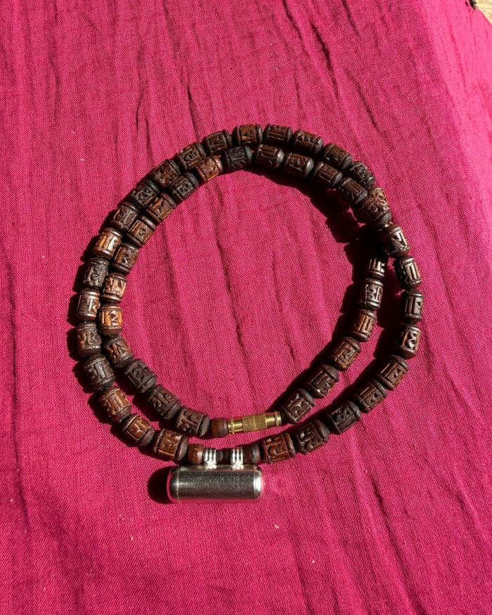 Bhaktmal Silver Kavach Kanthi Mala by Shyama Tulsi Mala (STM), traditional Tulsi Kanthi Mala with silver kavach design