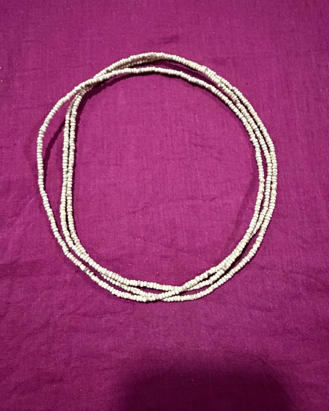 Original 3 Round Small Beads Tulsi Kanthi Mala featuring a traditional three round design