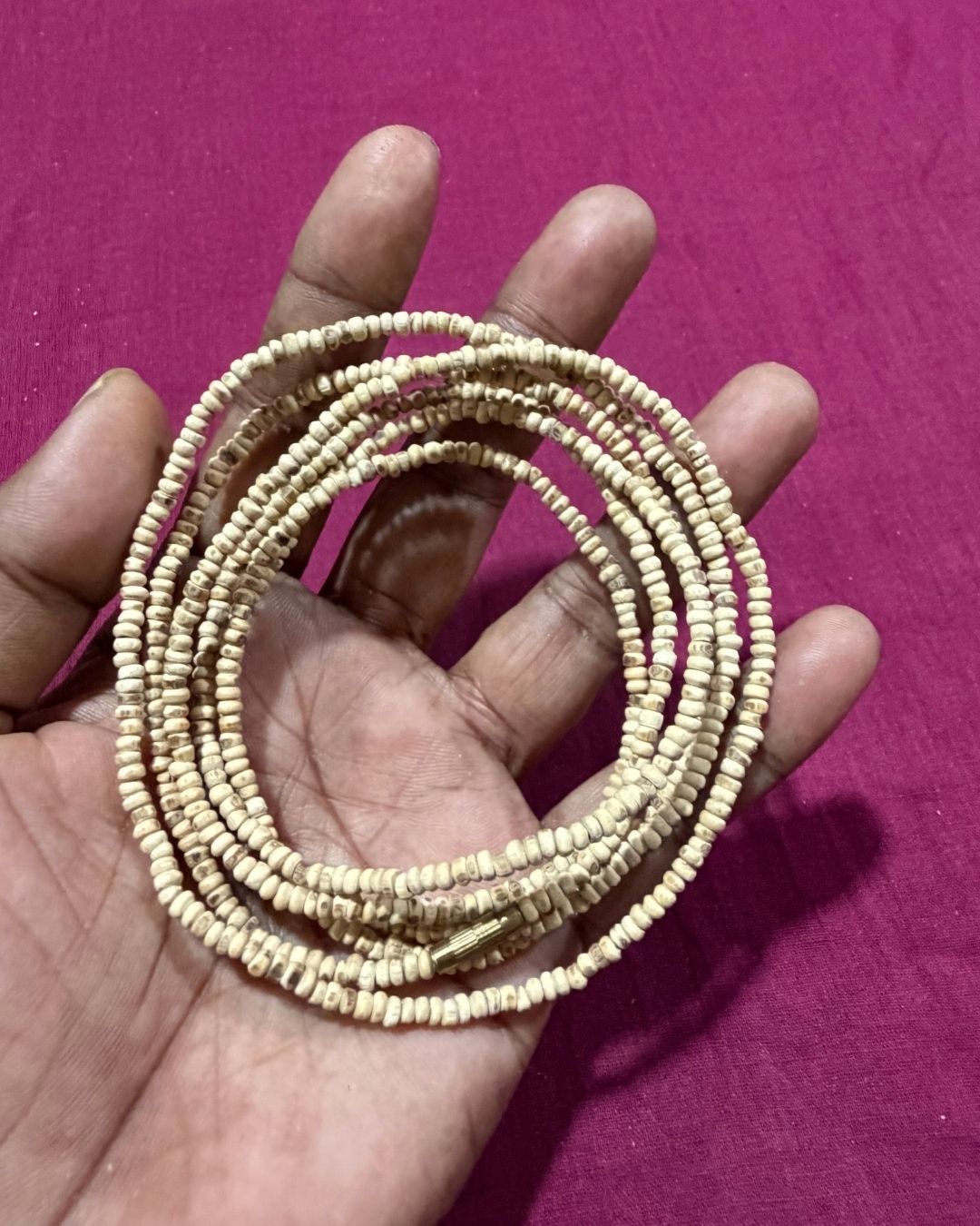 Original 3 Round Small Beads Tulsi Kanthi Mala for daily devotional wear and temple visits